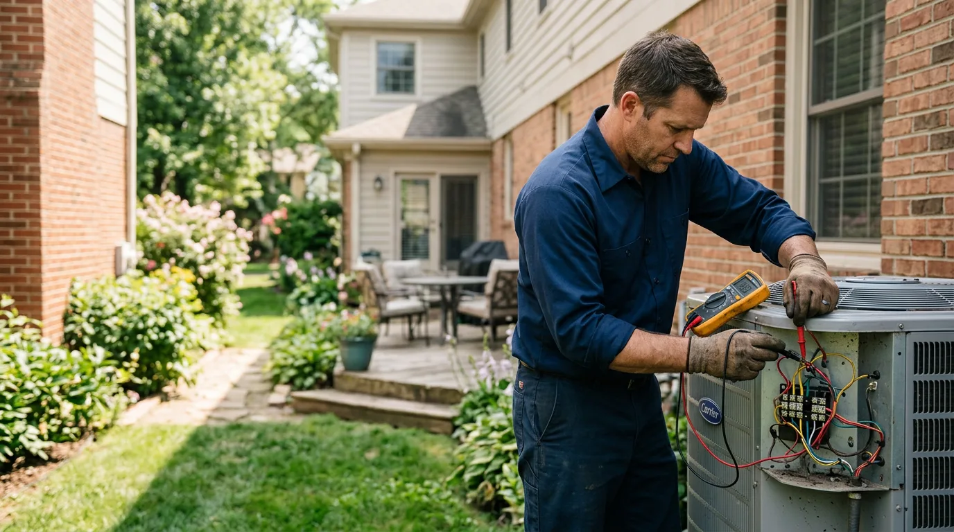 HVAC technician working near Bloomdale, OH